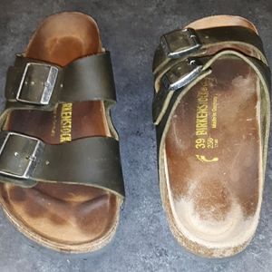 Birkenstock Original Green Leather Sandals size 39